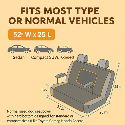 Zorynt™ Hard Bottom Dog Car Seat Protector